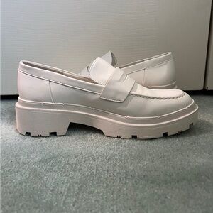 Zara White Chunky Sole Loafer Shoes-Size 7-NWT